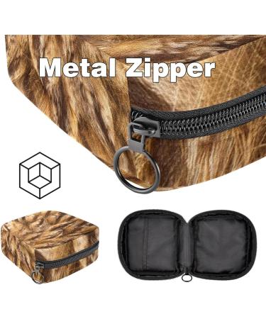 Owl Feather Napkin Storage Bag | Portable Zippered Pouch for Women & Teen Girls - Buy Online on GoSupps.com