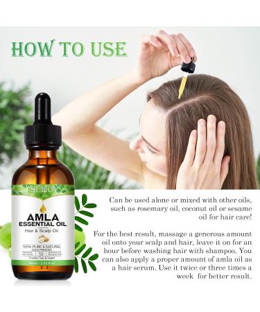 Amla Oil 60ML - Natural & Vegan Hair Oil for Healthy Growth Thicker Fuller Shinier Hair for Men & Women - International Shipping Available - Buy Online on GoSupps.com