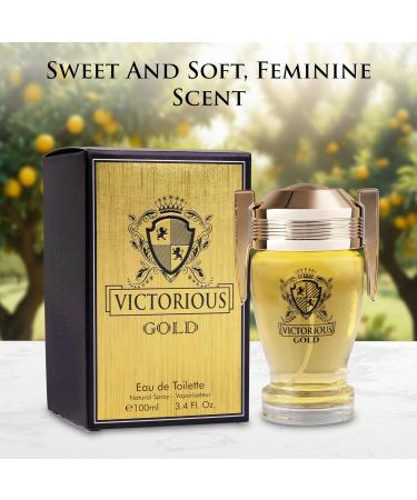 URBAN COLLECTION Victorious Gold for Men and Women - Sweet & Feminine Scent - Base of Creamy Vanilla Musk & Earthy Sandalwood - Made with Natural Ingredients - Free of Paraben - Elegant 100ml Bottle - Buy Online on GoSupps.com