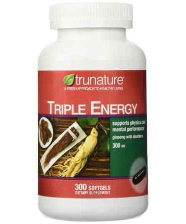 Trunature Triple Energy Ginseng and Eleutherococcus 300 Softgels