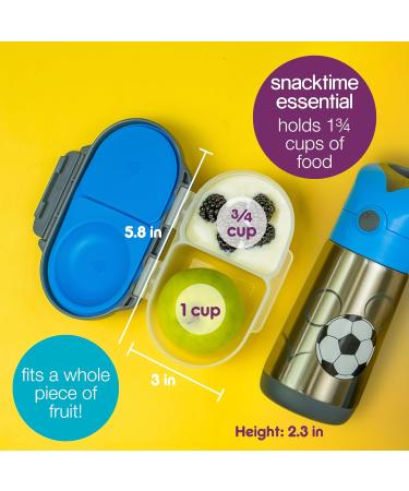 b.box Strawberry Shake Reusable Food Storage Container with 2 Sealed Compartments and Clip - Perfect Snack Box for Kids - Buy Online on GoSupps.com