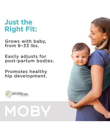 Moby Ring Sling Wrap Carrier | Versatile Hands-Free Support for Parents | Breathable Baby Wrap for Newborns to Toddlers | Supports 8-33 lbs | Fern - Buy Online on GoSupps.com