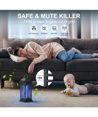 Luuguyi 360 UV Electric Mosquito Trap - Toxic-Free Insect Killer for Bedroom & Garden | 4000V Lamp with Cleaning Brush - Buy Online on GoSupps.com