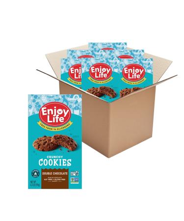Enjoy Life Crunchy Cookies, Nut Free Cookies, Soy Free, Dairy Free, Gluten Free, Non GMO, Vegan Double Chocolate Cookies, 6 Boxes