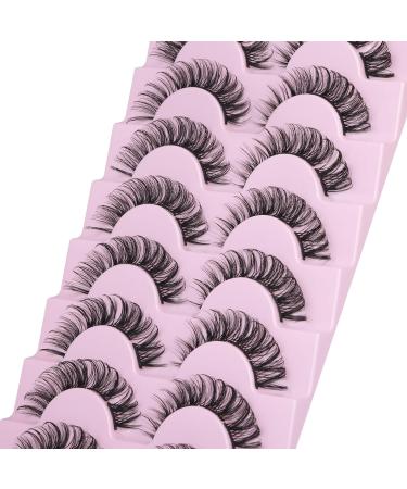 Natural Look Cluster False Lashes - Curly Fluffy Wispy Cat Eye Extensions - 8 Pairs - Buy Online on GoSupps.com