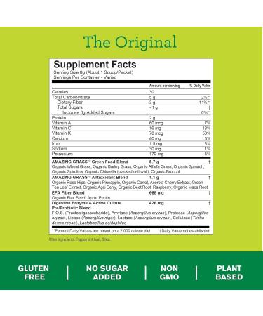 Amazing Grass Greens Blend Superfood Powders for Energy and Immunity (2 Items) Powder + Green Superfood Immunity Original 60 Servings - Buy Online on GoSupps.com