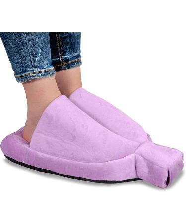 Heated Foot Warmer Hot Water Bottle Purple - Women's Foot Muff for Cold Feet Arthritis Pain Relief | Things2KeepUWarm - Buy Online on GoSupps.com