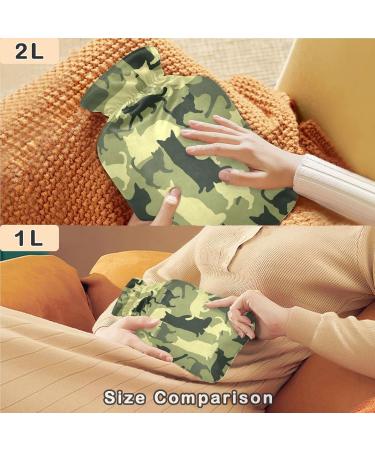 Shop Naanle Camouflage Cats Hot Water Bottle | 1L Transparent Heat Therapy for Pain Relief - Ideal for Bed & Foot Comfort - Buy Online on GoSupps.com