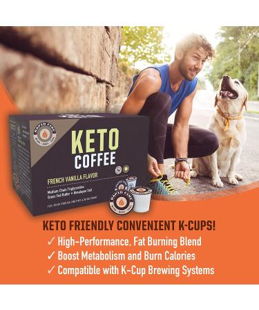 Rapid Fire Ketogenic High Performance Keto Coffee Pods - French Vanilla Flavor | Energy & Metabolism Boost | Weight Loss Support | 12 Single Serve K-Cup Pod - Buy Online on GoSupps.com