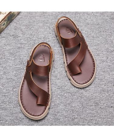 WCXTY Men's Hallux Valgus Flip Flops - Summer Comfort Sandals for Plantar Fasciitis - Brown - Buy Online on GoSupps.com