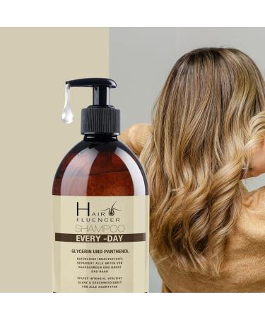 Sanasur Hairfluencer Every Day Shampoo with natural ingredients repairs all types of hair damagepH 55 with panthenol and glycerin - Buy Online on GoSupps.com