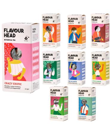 Flavour Head Tea Pick N Mix - Choose From Box with 9 Flavours - Supreme English Breakfast Elegant Earl Grey Divine Decaf Triple Green Wonderfully Zesty and Many more - Pack of 4