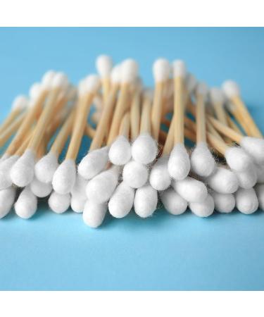 Eco-Friendly Bamboo Cotton Swabs - 100 White Pieces for Sustainable Living - Buy Online on GoSupps.com