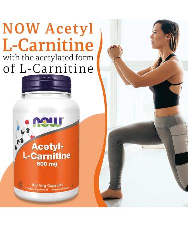 Now Foods Acetyl-L-Carnitine 500mg Vegan Capsules - Lab-Tested Amino Acid, Gluten & SOYA Free - Buy Online on GoSupps.com