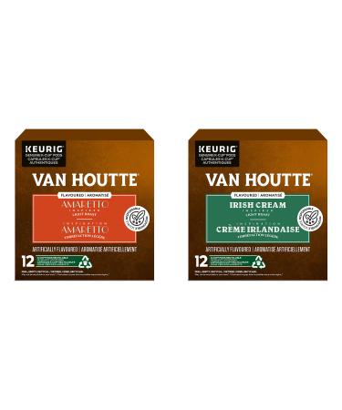 Van Houtte Irish Cream and Amaretto K-Cup Coffee Pods 12 Count for Keurig Coffee Makers