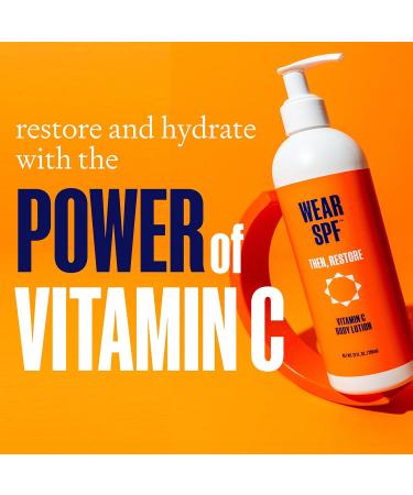 Vitamin C Body Lotion - Restorative Exfoliation Treatment with Lactic Acid & Urea for Hydrated Skin - 12 oz - International Shipping Available - Buy Online on GoSupps.com