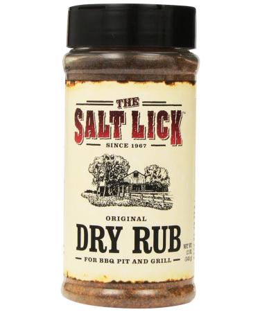 Salt Lick Original Dry Rub Seasoning - for BBQ Pit & Grill, 12 oz Original Dry Rub 12 Ounce (Pack of 1)