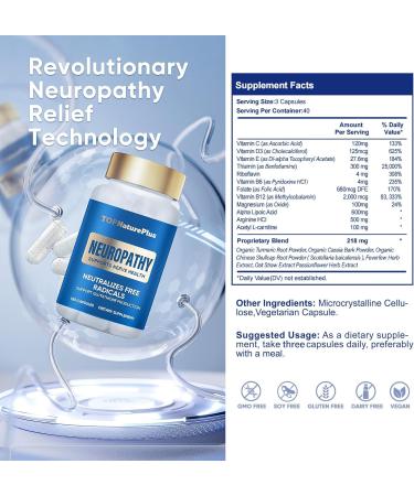 Nerve Savior for Neuropathy - Advanced Nerve Health Blend with 600mg Alpha Lipoic Acid & Benfotiamine - 120 Capsules | Fast International Shipping - Buy Online on GoSupps.com