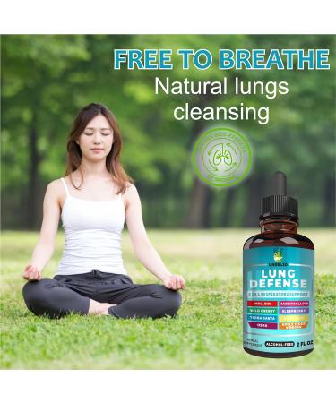 LUNG DEFENSE Herbal Extract - 8-in-1 Blend for Lung Cleanse & Immune Support - 2 Fl Oz Liquid Supplement - Buy Online on GoSupps.com