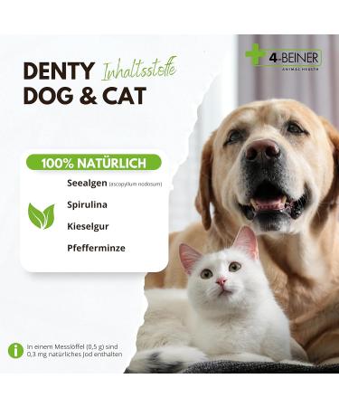 4-Legged Denty: Dog & Cat Dental Care Powder - Tartar Reduction & Fresh Breath - 90g - Buy Online on GoSupps.com
