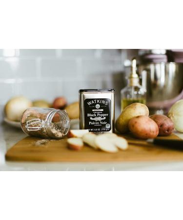 Watkins Gourmet Black Pepper 6 oz. Ground Spice Tin - 1-Pack - Buy Online on GoSupps.com