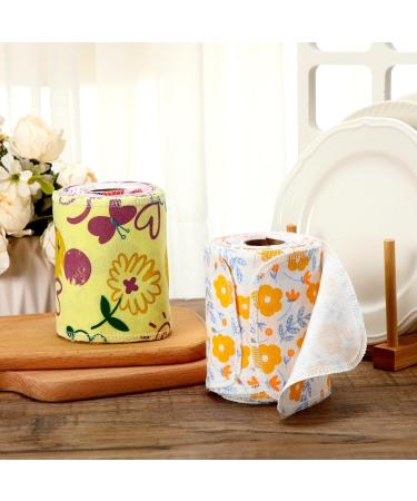 Vitalcozy Reusable Toilet Towels | Washable Bidet & Kitchen Towels | Absorbent Cotton Paperless & Eco-Friendly Tea Towels with Bright Flower Design - Buy Online on GoSupps.com