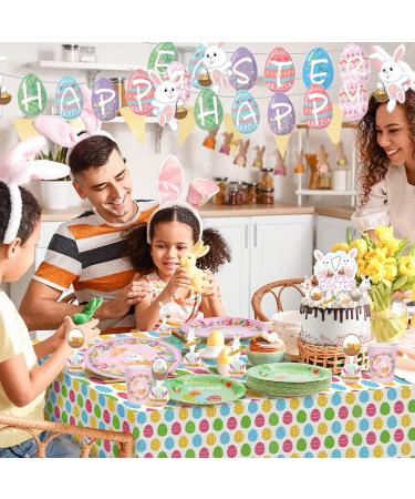 24Pcs Stand Up Easter Cake Toppers Edible Cake Decorations Happy Easter Bunnies Eggs Cupcake Toppers Wafer/Rice Paper Cake Toppers Decoration Dessert Toppers for Kids Birthday Easter Party Decorations - Buy Online on GoSupps.com
