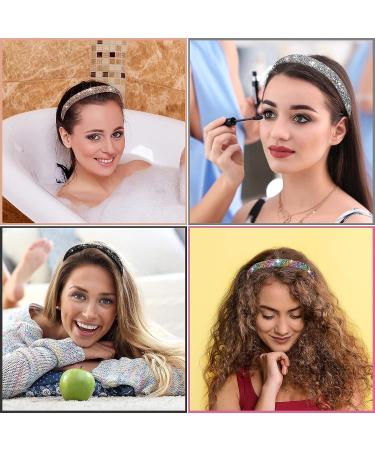 Waydress Rhinestone Headband Set - 4 Pieces Crystal Sparkly Jewel Bling Hair Accessories for Women (Bright Color) - Buy Online on GoSupps.com