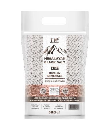 Himalayan Black Salt Fine Powder Kala Namak Mineral Unrefined Organic Pure and Natural | Vegan | Gluten Friendly | Non-GMO | Perfect for Tofu Scramble by 1n (5kg)