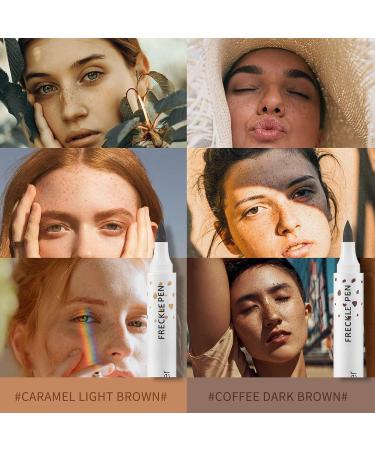 LOKFAR 2 Pcs Freckle Pen Set - Natural Lifelike Fake Freckles Makeup Tool in Dark Brown for Long-Lasting Sunkissed Look | Waterproof Dot Spot Pen - Buy Online on GoSupps.com