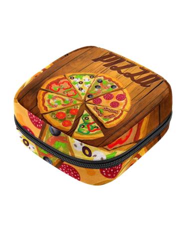 Menstruation bag with zipper women's napkin bag tampons collective bags for women and girls (best pizza on the board)