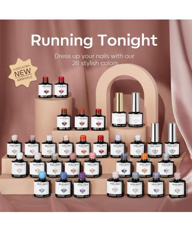 Modelones 32Pcs Gel Nail Polish Set - 28 Fall Winter Colors with Glossy & Matte Top Coat | No Wipe Base Coat, Nail Primer Kit - Brown, Orange, Glitter, Red, Nude, Pink | DIY Nail Polish Gift Set - Buy Online on GoSupps.com