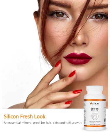 Orange Naturals Silicon + Biotin Fresh Look 30 V-Caps Enhanced Formula for Vibrant Appearance Hair & Nail Strength Essential Silica & Biotin Complex - Supportive Joint Health Supplement - Buy Online on GoSupps.com