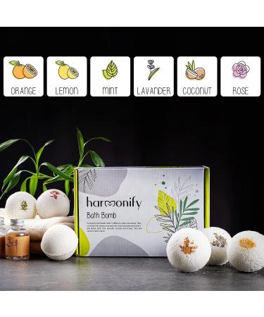 HARMONIFY Premium Organic European Bath Bombs - Skin Safe, Hypoallergenic, Fizzy, Scented Beauty Tablets for a Calming Gift - Buy Online on GoSupps.com