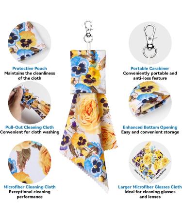 12PCS Floral Microfiber Glasses Cleaning Cloth - Thickened 6x6 inches for Eyeglasses Cameras & Screens - Buy Online on GoSupps.com