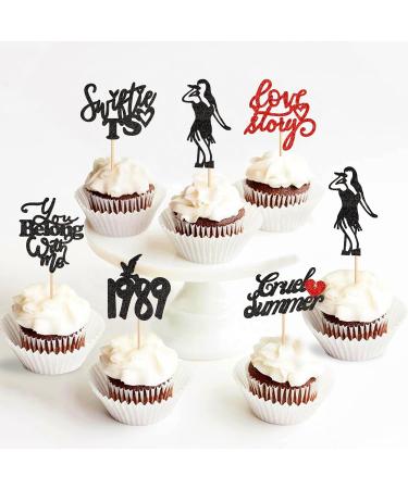 Cyodoos 24PCS Music Singe Cupcake Toppers Music Enthusiast Concert Theme Legendary Since 1989 Theme Party Birthday Birthday Cupcake Toppers for Girls Music Singer Party Cupcake Toppers Black - Buy Online on GoSupps.com