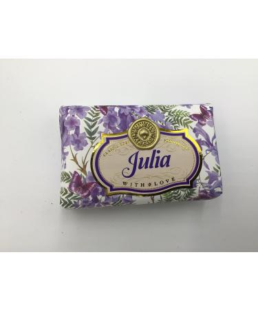 Julia - Gift Soap Bar For Her Birthday Rose Scent Mum Grandmother Cleanser Lather Present Girl