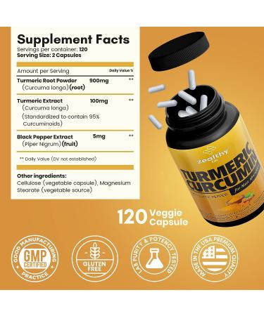 Turmeric Curcumin with Black Pepper: Mood, Mobility, and Joint Support - Buy Online on GoSupps.com