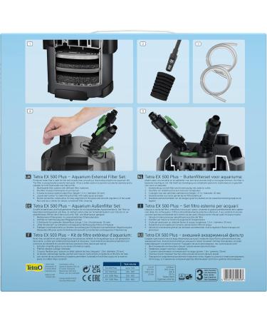 Tetra Aquarium External Filter EX 500 Plus - Powerful Filter for Aquariums Up to 100L | Crystal Clear Water for Fish - Buy Online on GoSupps.com