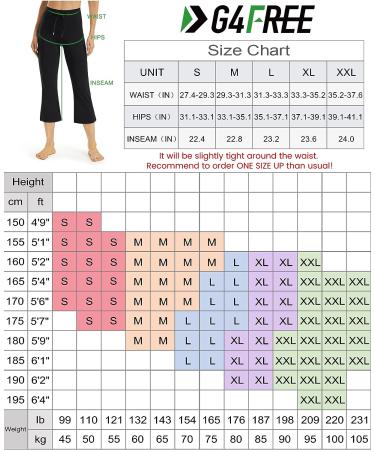 G4Free Women's Bootcut Golf Capris with Pockets - Black Small - Buy Online on GoSupps.com