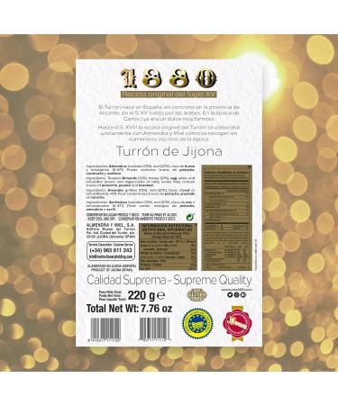 1880 Jijona Turon Block Handmade / Noble Ingredients Gluten Free 200 g 1 Unit - Buy Online on GoSupps.com