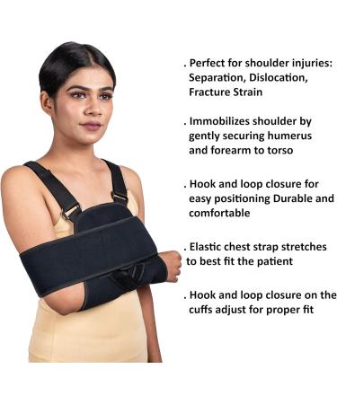 Arm Sling Shoulder Brace - Adjustable Rotator Cuff & Elbow Support for Quick Recovery | Men & Women - Buy Online on GoSupps.com