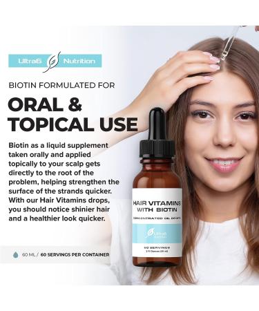 Biotin Liquid with Hair Vitamins for Hair, Skin, Nails, and Immunity Support - Buy Online on GoSupps.com