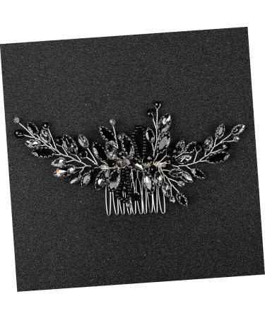 Angoily Hair Comb Wedding Hair Accessories for Brides Rhinestone Black Hair Accessories Wedding Headdress Crystal Hair Accessories Bridal Headpieces Bridal Tiara Alloy Glass Decorate - Buy Online on GoSupps.com