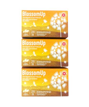 Blossomup drinking powder in hay fever and pollen allergy (ginger) 3 pack for 12 weeks - dietary supplements with a refreshing taste - manufactured in Switzerland Ginger 150 g (3 -pack)