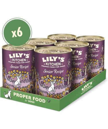 Lily's Kitchen Natural Senior Dog Food Wet Tins - Senior Recipe with Turkey - Complete Meal Recipes (6 Tins x 400g) Turkey 400 g (Pack of 6) - Buy Online on GoSupps.com