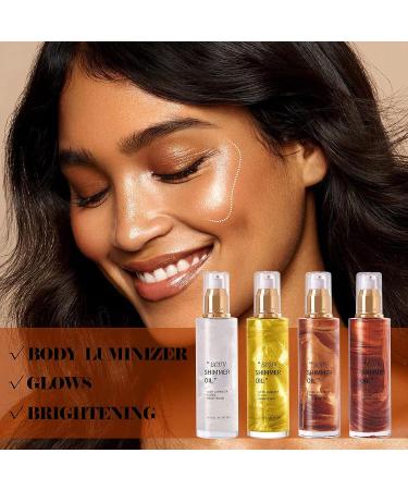 Luminous Golden Brown Body Glow Oil by LOKFAR - Waterproof Moisturizing Liquid Highlighter & Bronzer for Women | 2.8 Fl.oz - Buy Online on GoSupps.com