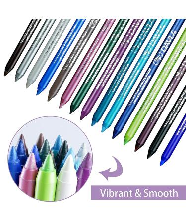 15 Colors Waterproof Eyeliner Pen Set | Long Lasting Eyeshadow Pencil Kit for Women - Buy Online on GoSupps.com