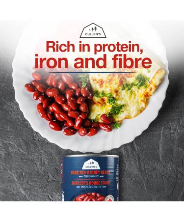 Cullen's Foods Canned Organic Dark Red Kidney Beans. 100% Canadian Grown & Processed. Preservative Free Non GMO Low Sodium. Source of Plant Based Protein & Fiber. Ideal Vegetarian & Vegan Food. Bulk Canned Food Case Pack. 540 ml Cans. (Pack of 12) - Buy Online on GoSupps.com