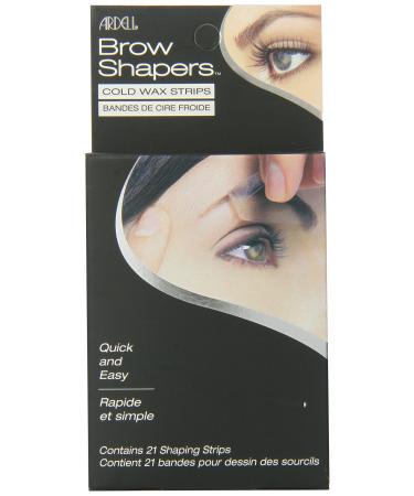Ardell Brow Shapers Cold Wax Strips, 21 Count